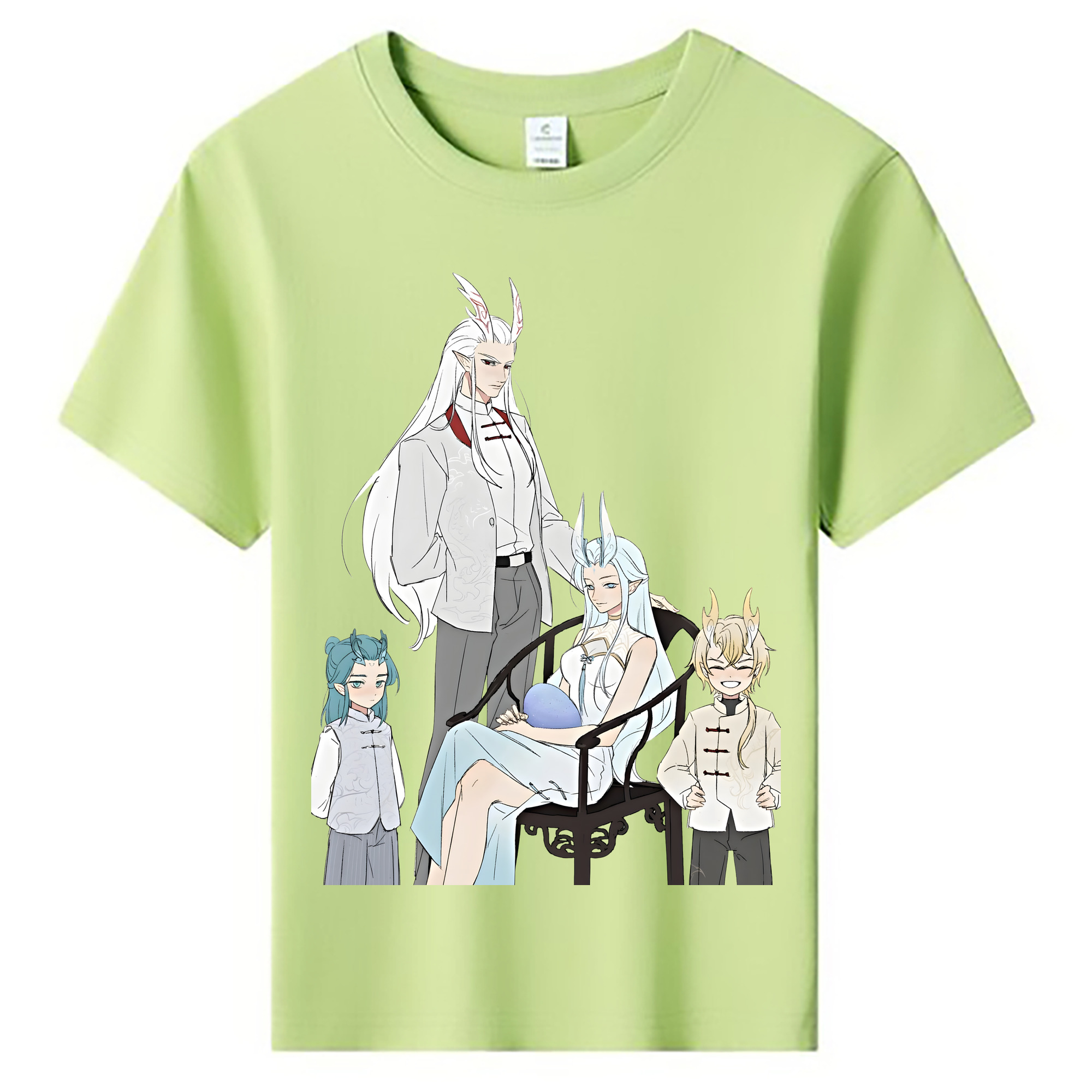 （画像用） Ne Zha 2 ナタ 魔童の大暴れ 綿100％キッズTシャツ（フロントプリント）
